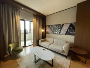 Milan Marriott Hotel, un'area living