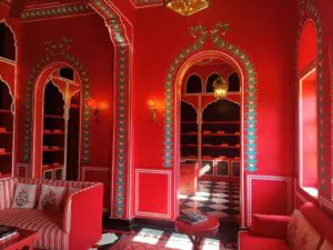 L'interno del boutique hotel Villa Palladio di Jaipur