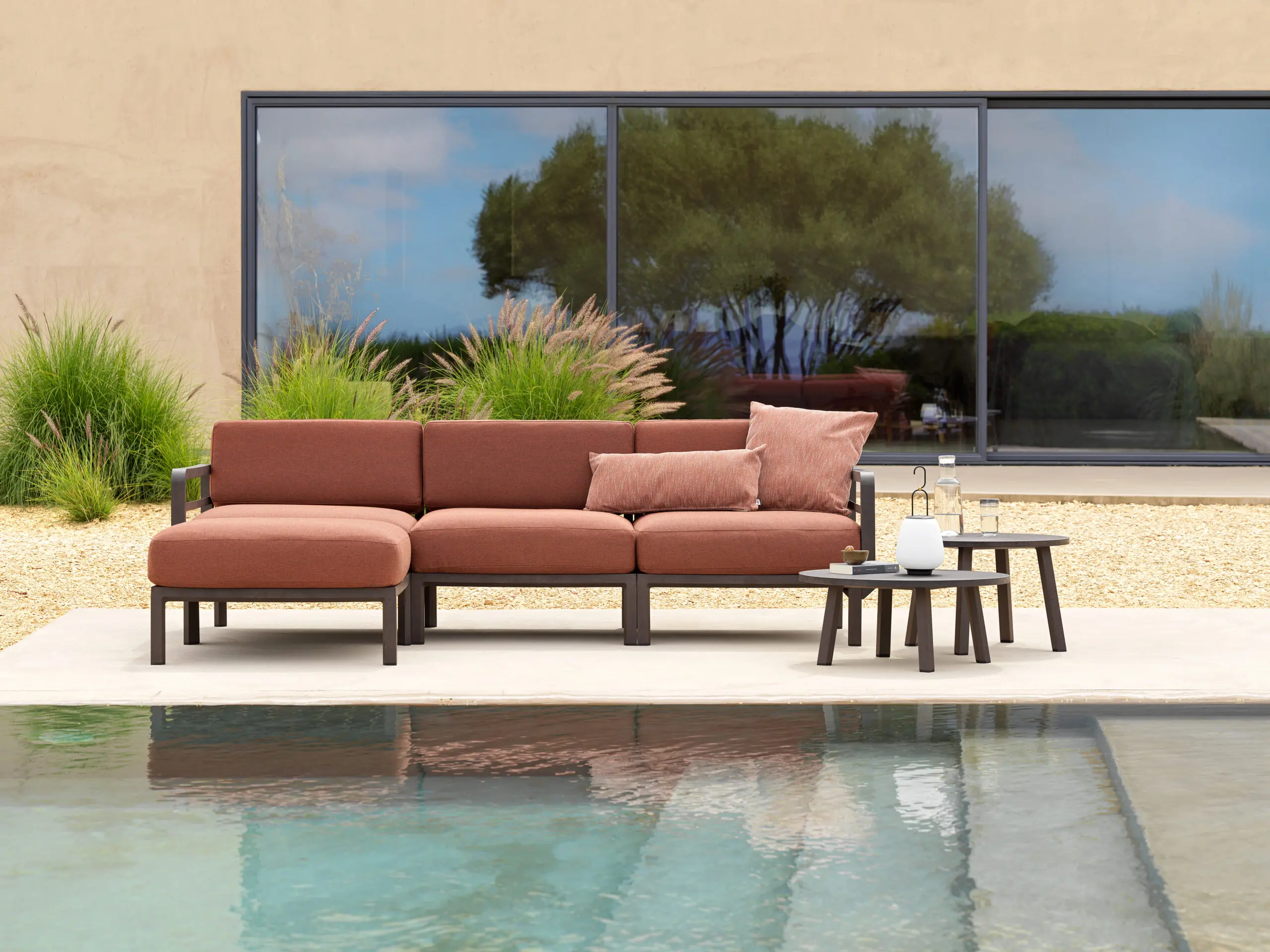 Il sistema di sedute MAXIMO di Nardi. Courtesy Nardi