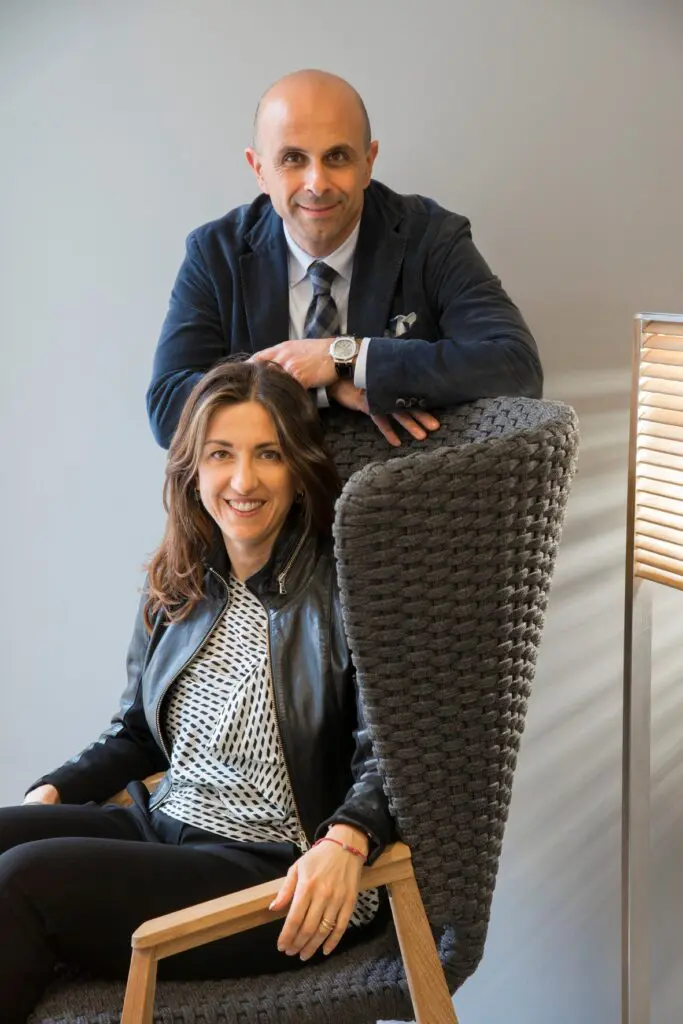 Gian Paolo Migliaccio, ceo di Ethimo, con la moglie Francesca Confidati, brand identity manager