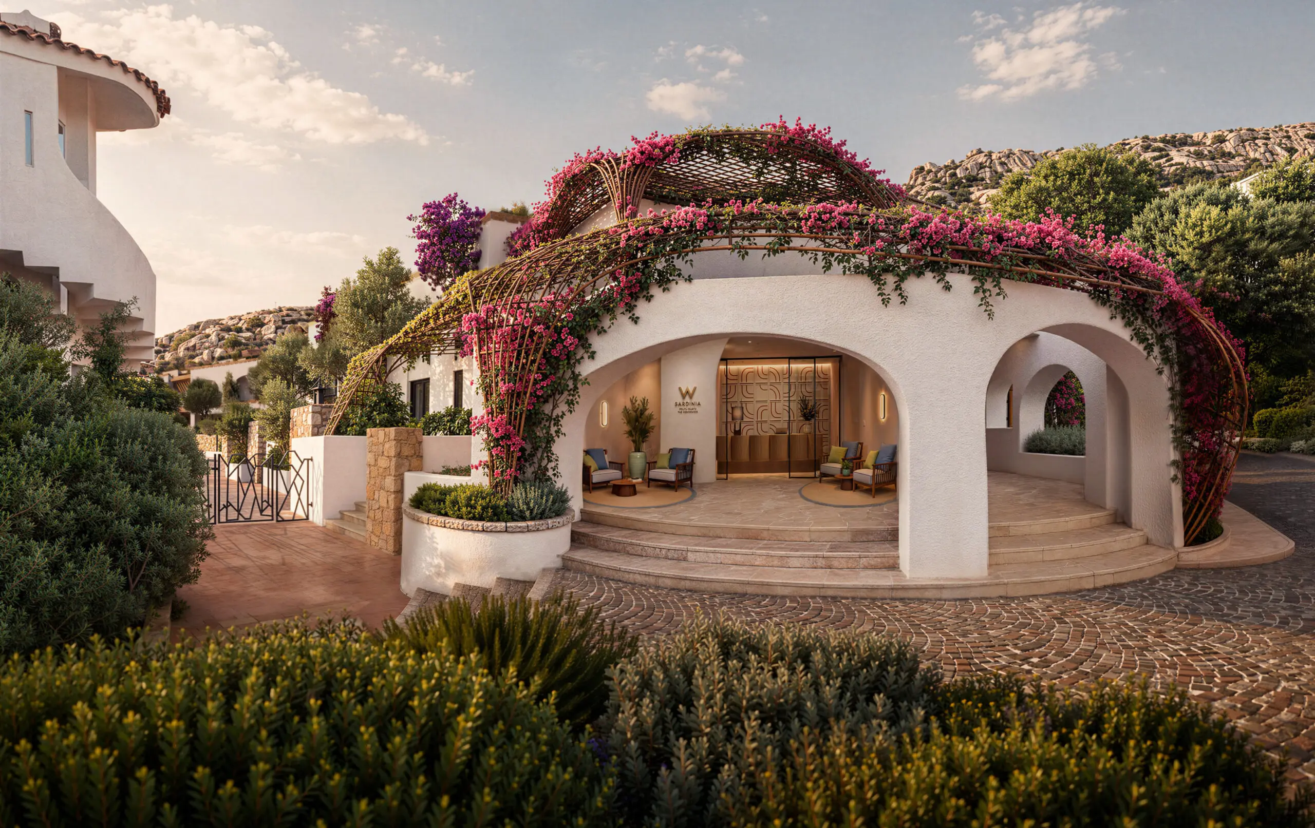 La reception del W Residences Sardinia - Studio De.Tales