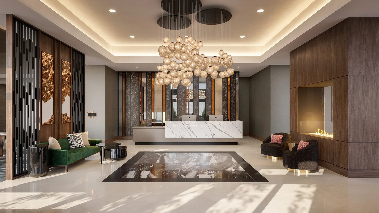 La lobby dell'Apiary Hotel di Denver - Marriott - Bonvoy Collection